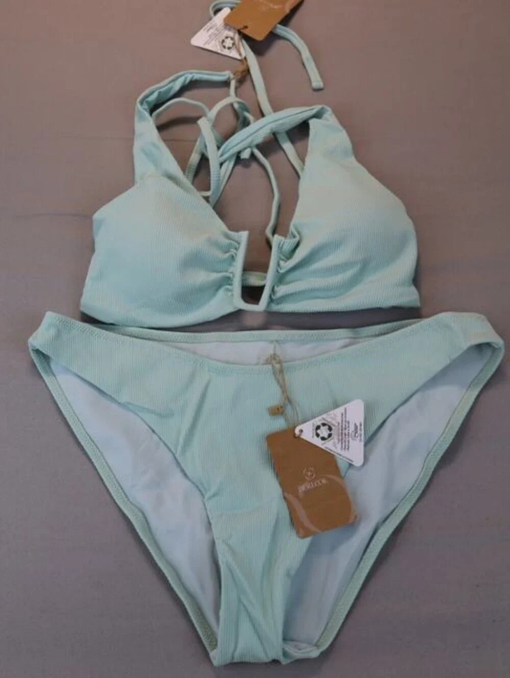 NWT Berlook Cyan Matching Bikini Set
